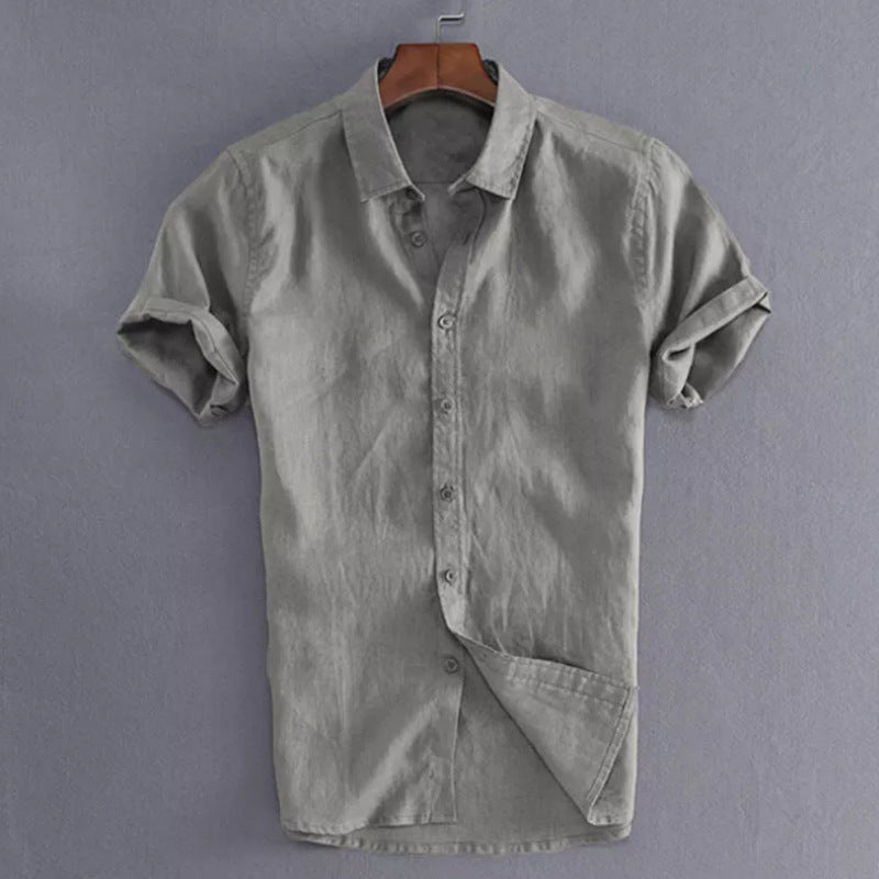 Men's Short-Sleeve Button-Down Relaxed Fit Shirt