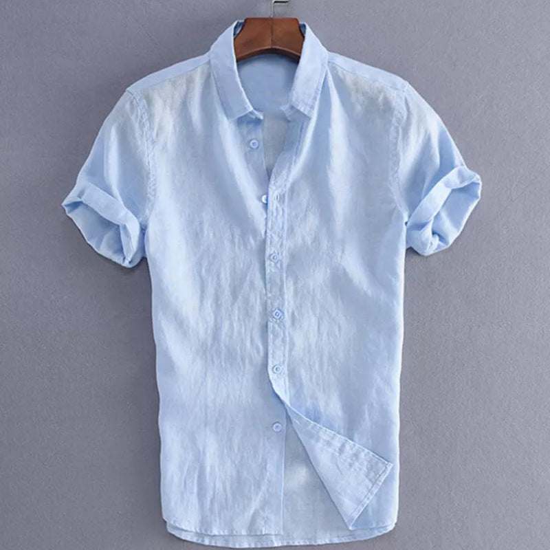 Men's Short-Sleeve Button-Down Relaxed Fit Shirt