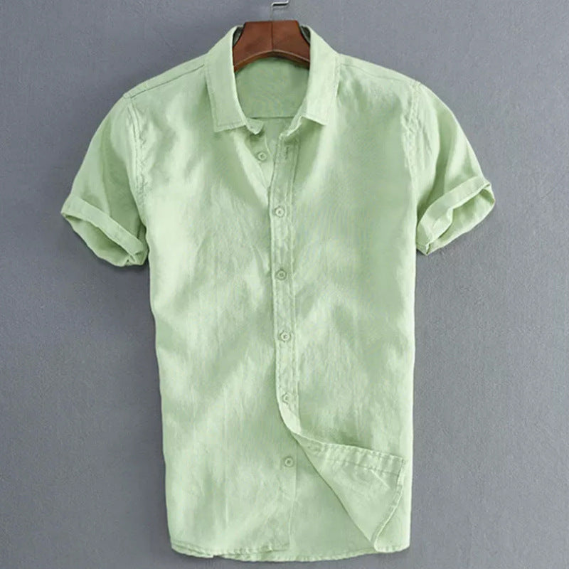 Men's Short-Sleeve Button-Down Relaxed Fit Shirt