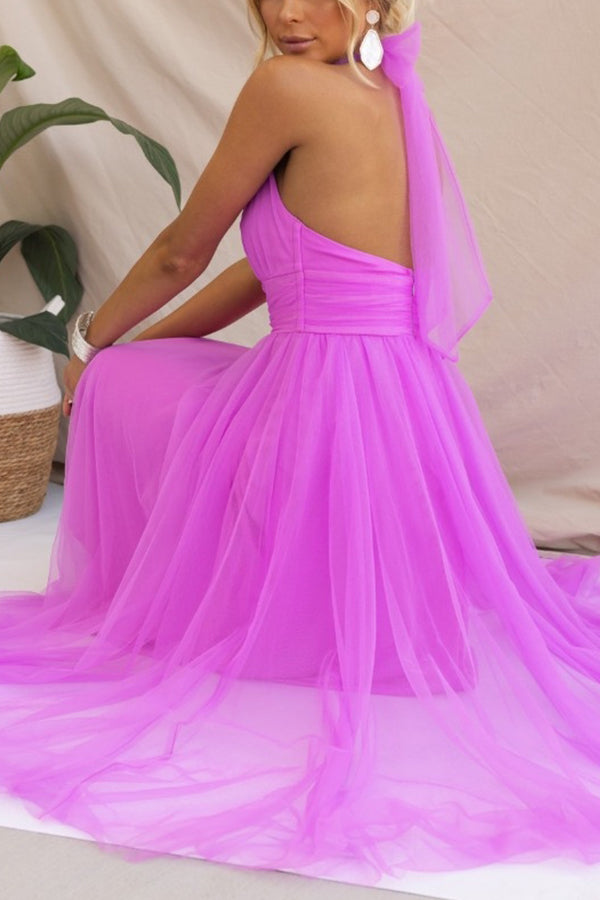 Women's Elegant Halter Neck Maxi Dress