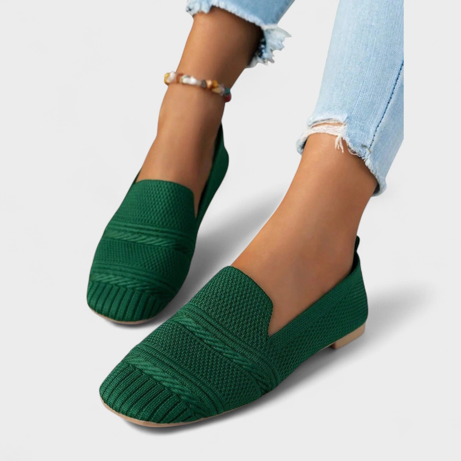 Women's Casual Knit Shoes with Slip-On Design