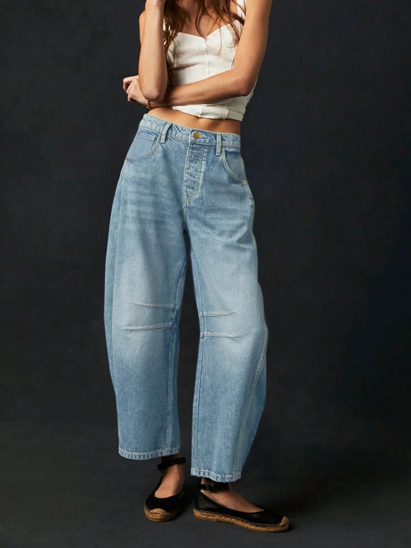 Women's Loose Fit Jeans with Comfort and Durability