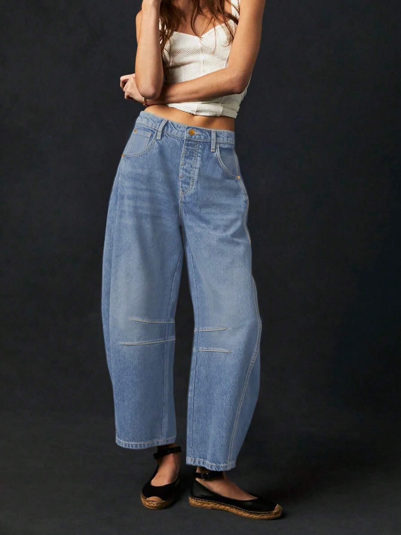 Women's Loose Fit Jeans with Comfort and Durability