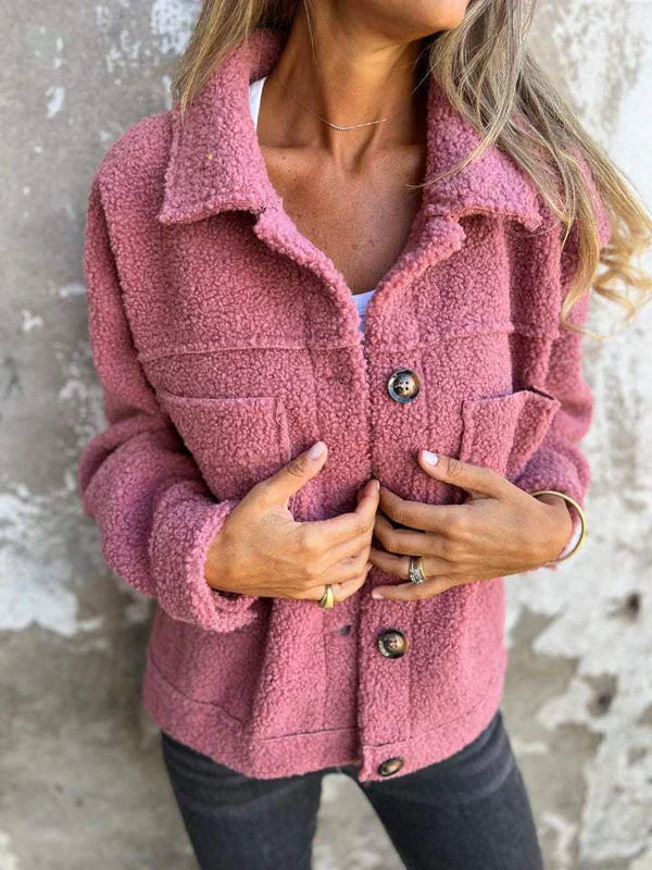 Women's Wool Jacket with Lapel