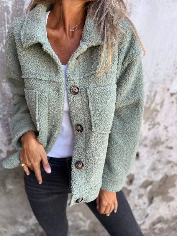 Women's Wool Jacket with Lapel