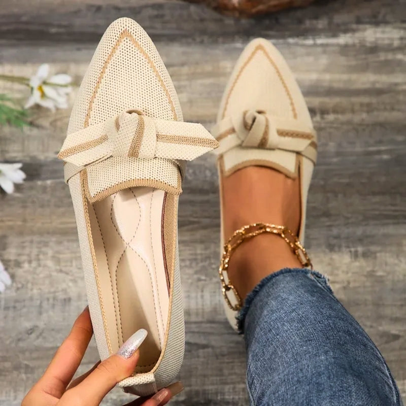 Women's Elegant Flats with Knotted Design for Comfortable Fit