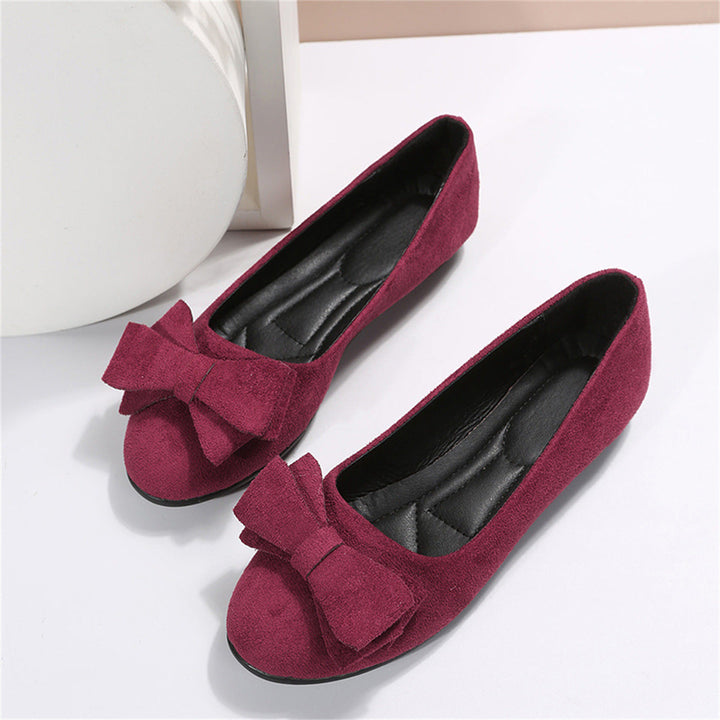 Women’s Bow Detail Ballet Flats – Soft Slip-On Round Toe Casual Shoes