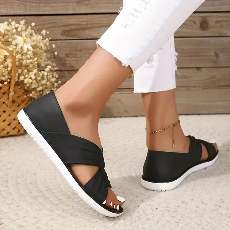 Women’s Comfortable Knot Design Sandals Slip On Soft Sole Summer Slides
