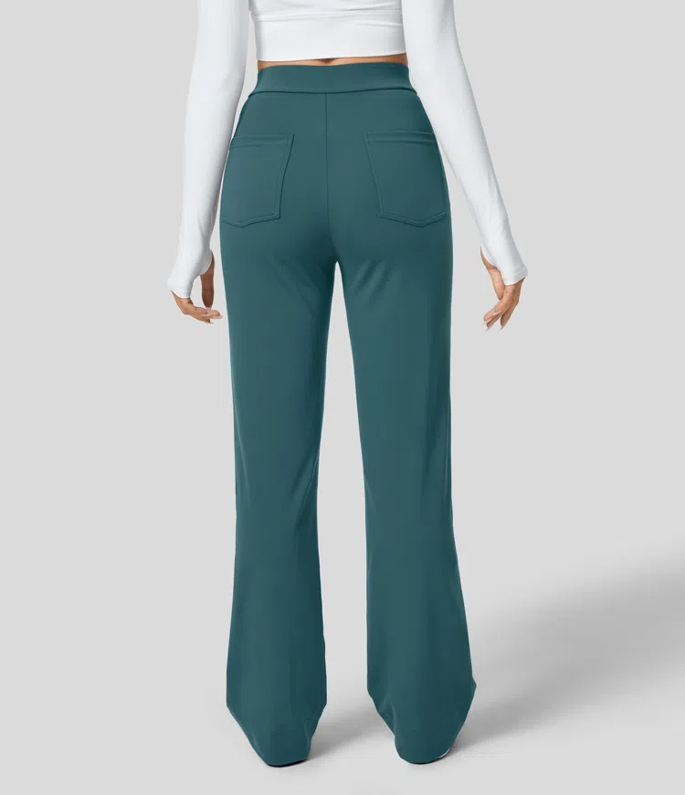 Elegant High-waisted Straight Pants for Women