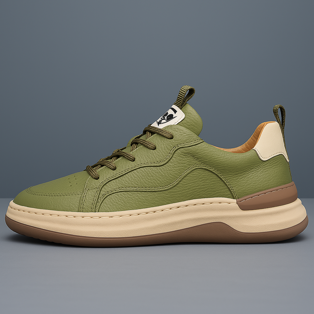 Men's Casual Lace-Up Sneakers with Cushioned Sole and Modern Design