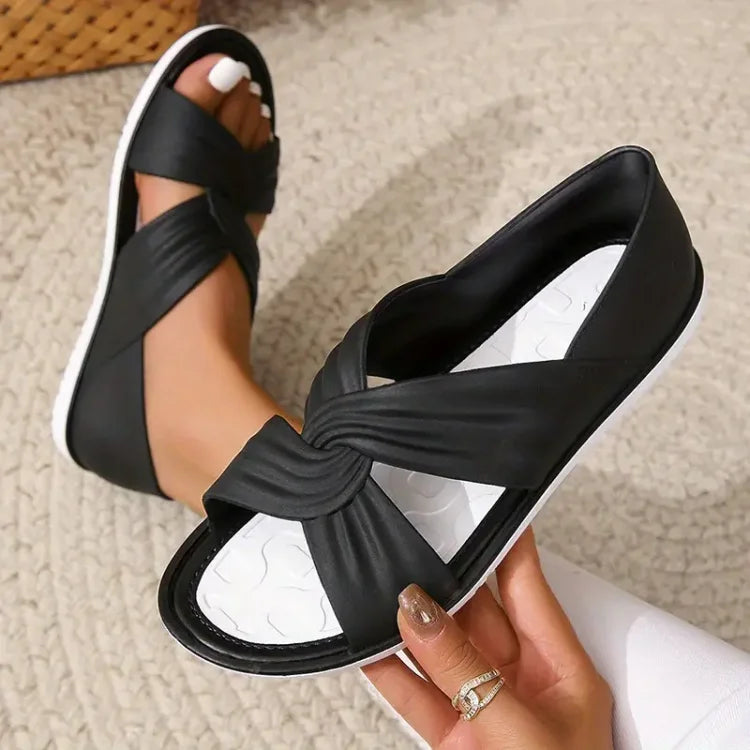 Women’s Comfortable Knot Design Sandals Slip On Soft Sole Summer Slides