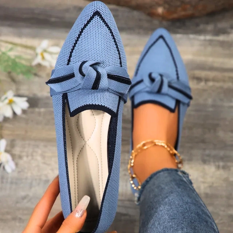 Women's Elegant Flats with Knotted Design for Comfortable Fit