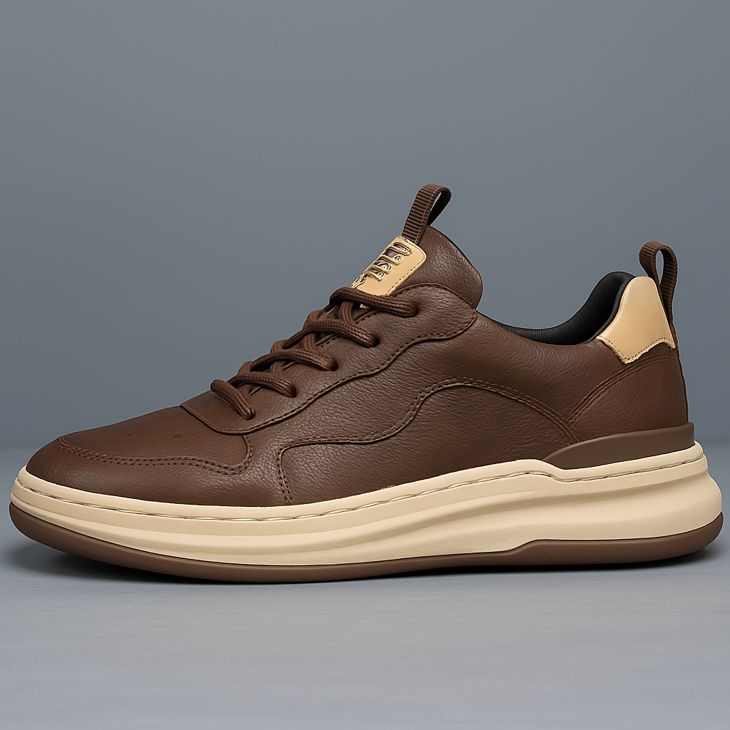 Men's Casual Lace-Up Sneakers with Cushioned Sole and Modern Design