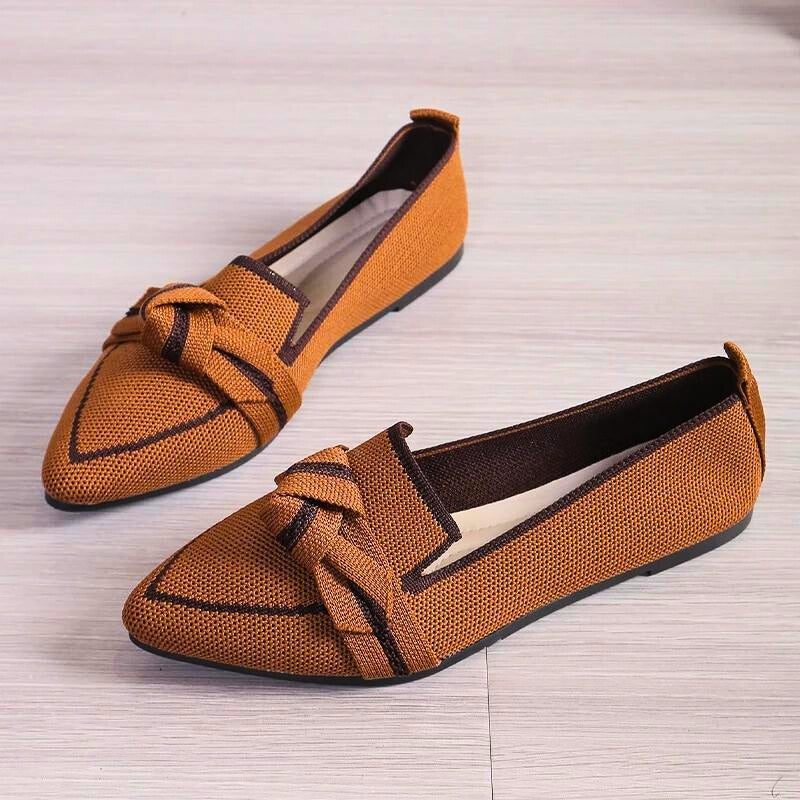 Women's Elegant Flats with Knotted Design for Comfortable Fit