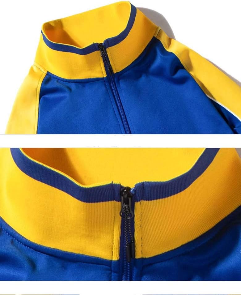 Men's Colorblock Tracksuit 2-Piece Set with Athletic Stripe