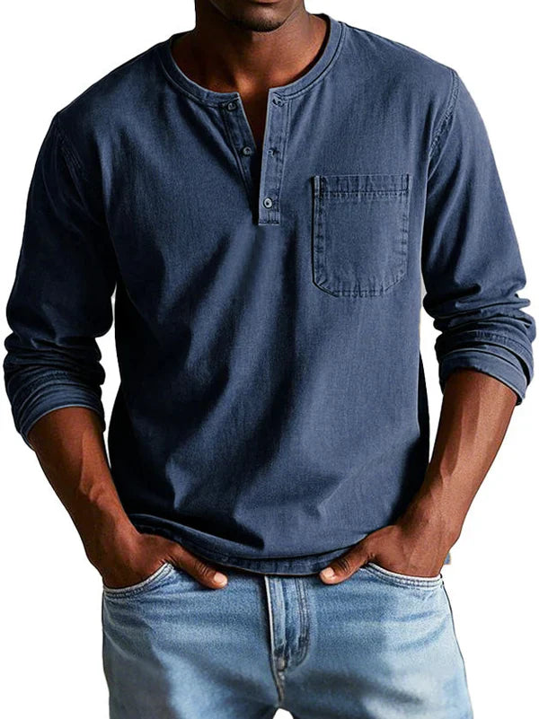Vintage Long Sleeve Shirt for Men