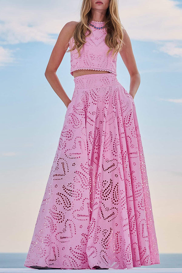 Women's Sleeveless Top and Wide-Leg Pants Set