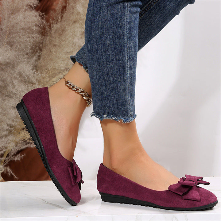 Women’s Bow Detail Ballet Flats – Soft Slip-On Round Toe Casual Shoes
