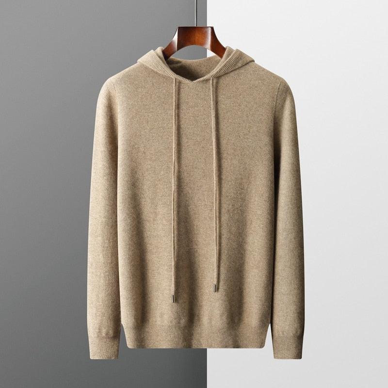Men's Minimalist Hoodie with Drawstring Hood and Clean Finish