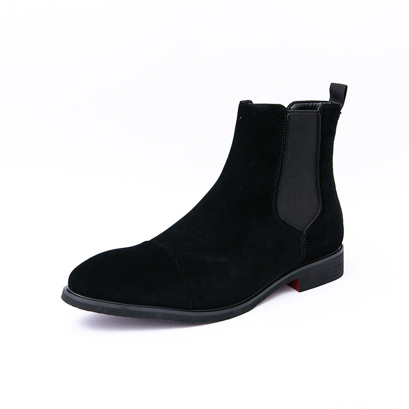Men’s Chelsea Ankle Boots Sleek Fit Cap Toe Slip-On