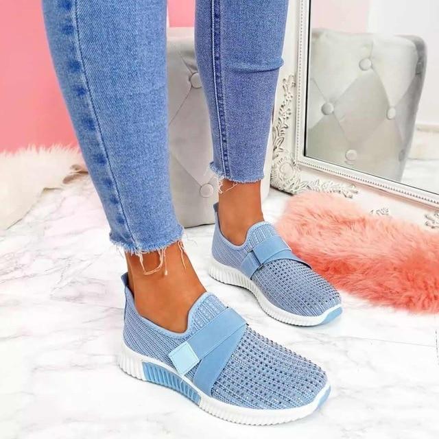 Women’s Slip-On Orthopedic Sneakers – Breathable Velcro Walking Shoes