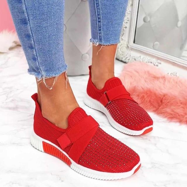 Women’s Slip-On Orthopedic Sneakers – Breathable Velcro Walking Shoes