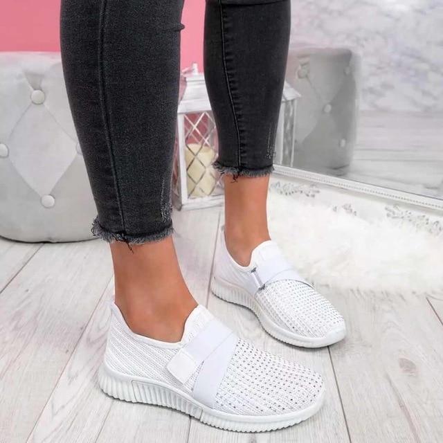 Women’s Slip-On Orthopedic Sneakers – Breathable Velcro Walking Shoes