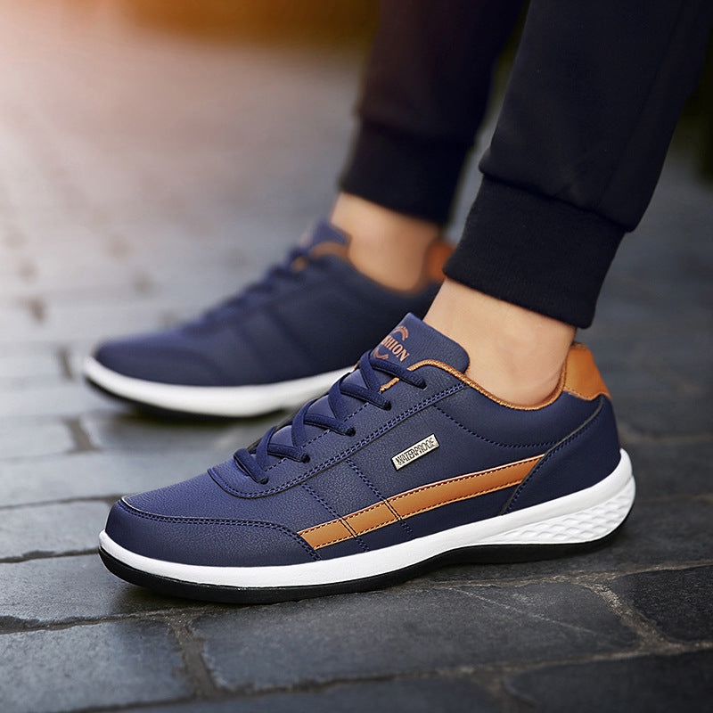Men's Casual Lace-Up Sneakers with Cushioned Grip Sole