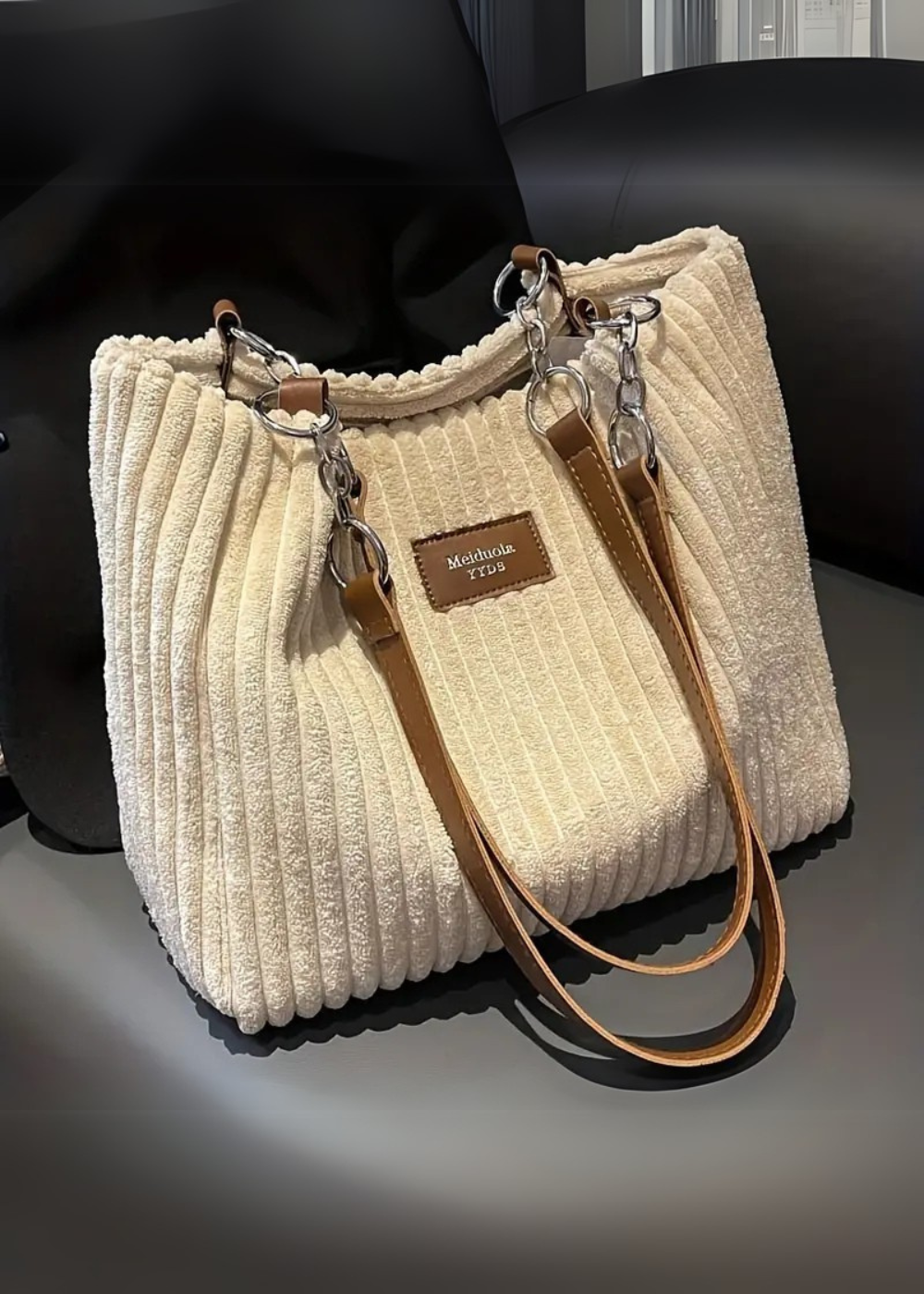 Women's Quilted Shoulder Hand Bag with Dual Strap Design