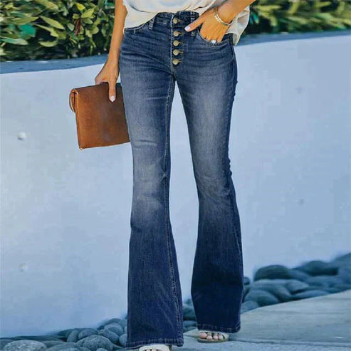 Elastic High-Waisted Women's Jeans