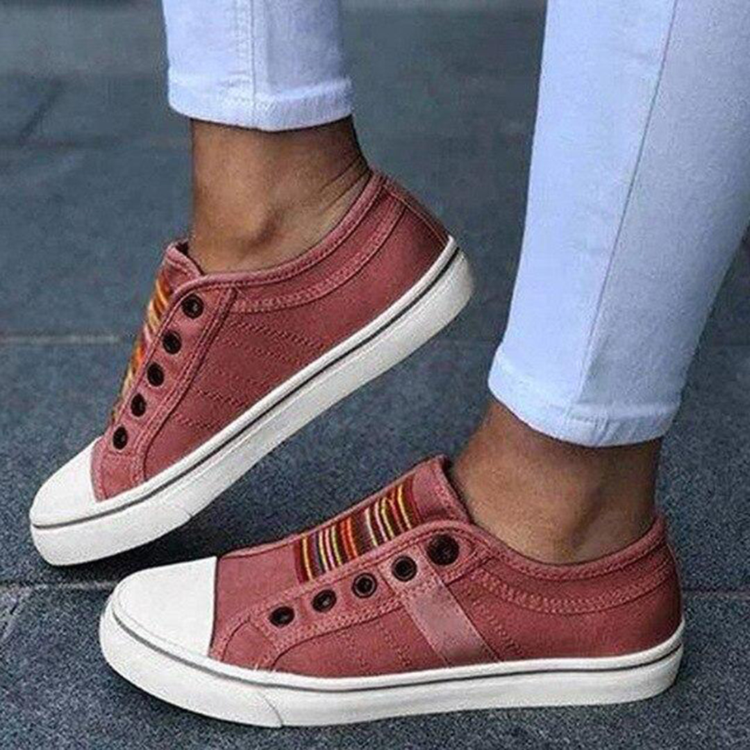 Women's Slip-On Casual Sneakers with Elastic Panel