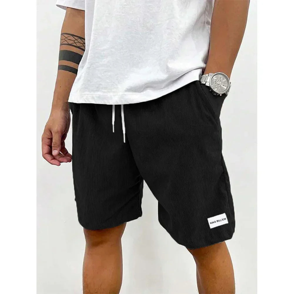 Men's Casual Drawstring Shorts with Relaxed Fit and Side Pockets