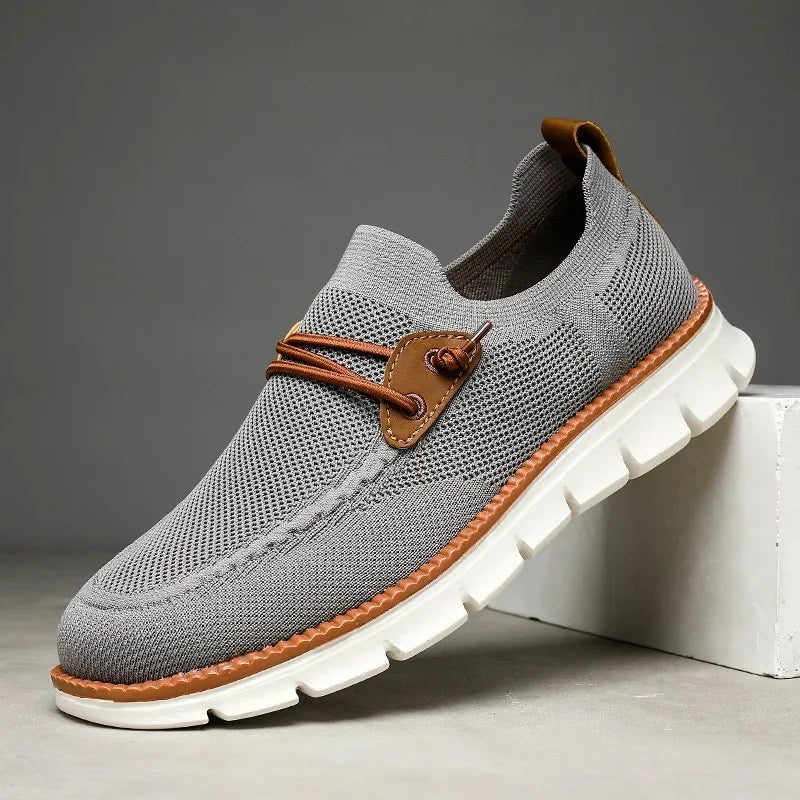 Men's Lightweight Slip-On Sneakers with Cushioned Sole Design