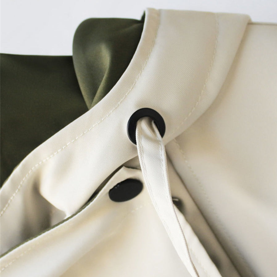 Women's Waterproof Windbreaker Jacket with Layered Hood Design