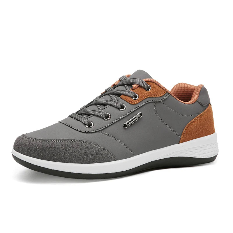 Men's Casual Lace-Up Shoes with Contrast Panel Detailing