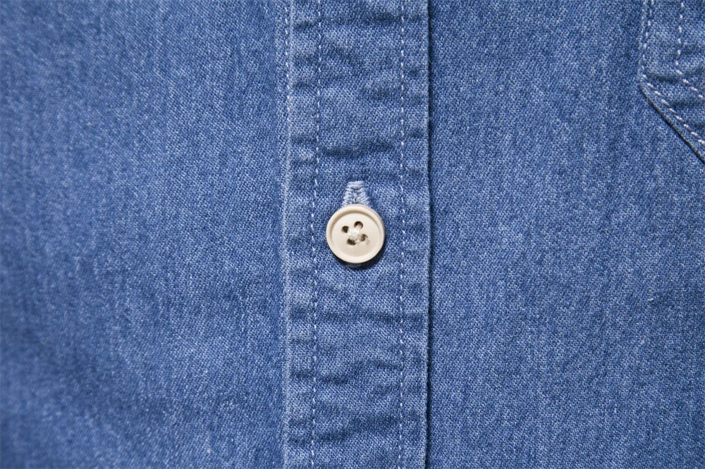 Men's Slim Fit Long Sleeve Shirt with Button Front and Classic Collar