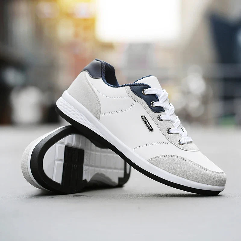 Men's Casual Lace-Up Shoes with Contrast Panel Detailing