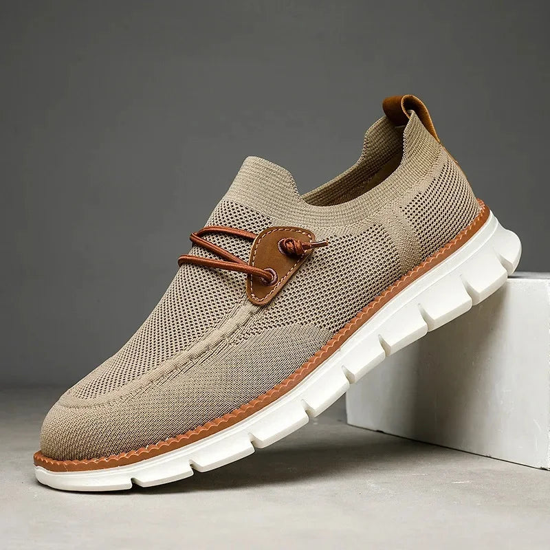 Men's Lightweight Slip-On Sneakers with Cushioned Sole Design