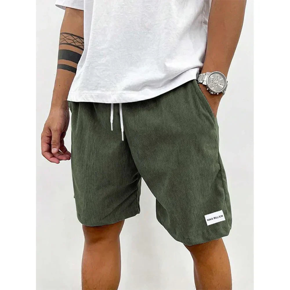 Men's Casual Drawstring Shorts with Relaxed Fit and Side Pockets