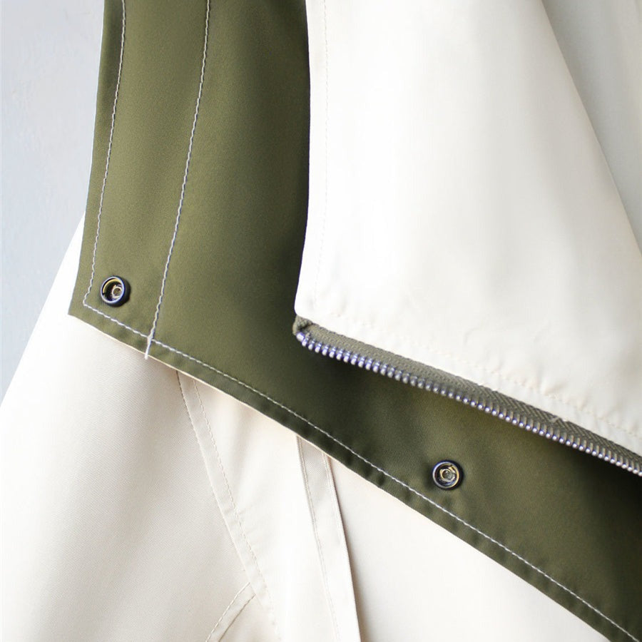 Women's Waterproof Windbreaker Jacket with Layered Hood Design