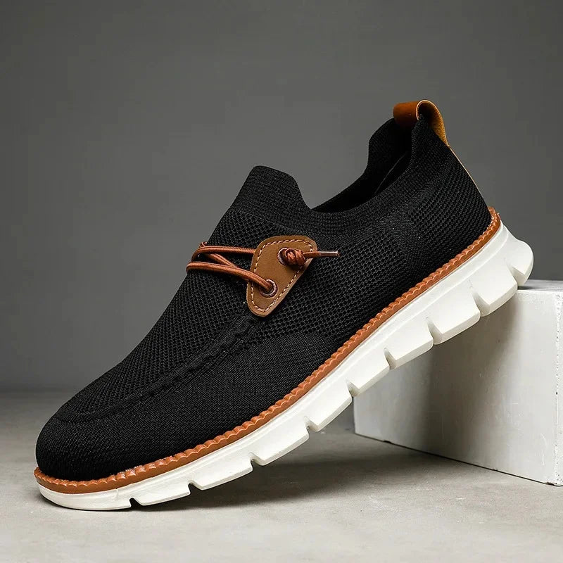 Men's Lightweight Slip-On Sneakers with Cushioned Sole Design