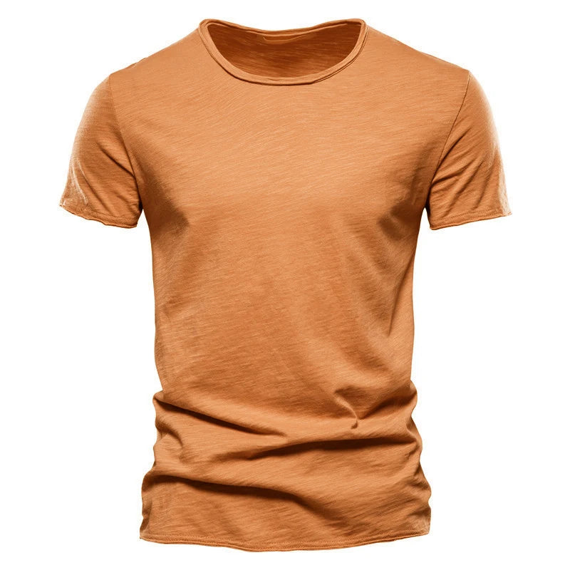 Men's Slim Fit Short Sleeve T-Shirt in 100% Cotton Round Neck