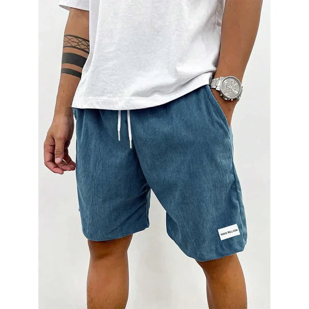 Men's Casual Drawstring Shorts with Relaxed Fit and Side Pockets