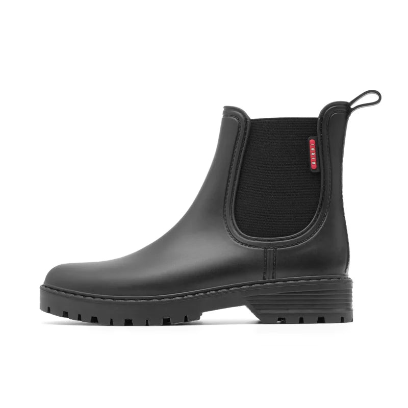 Women’s Chelsea Waterproof Rain Boots with Slip-Resistant Rubber Sole