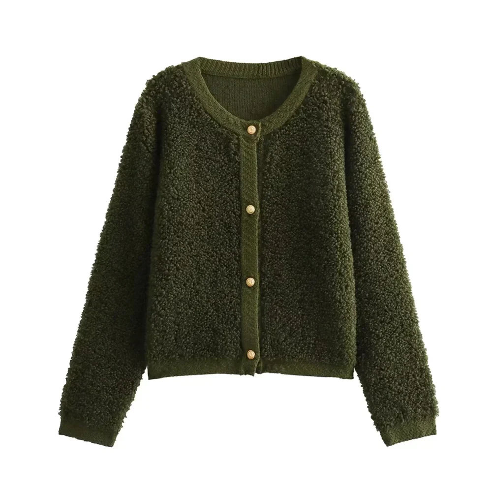 Women's Casual Button Front Teddy Fleece Jacket with Soft Texture