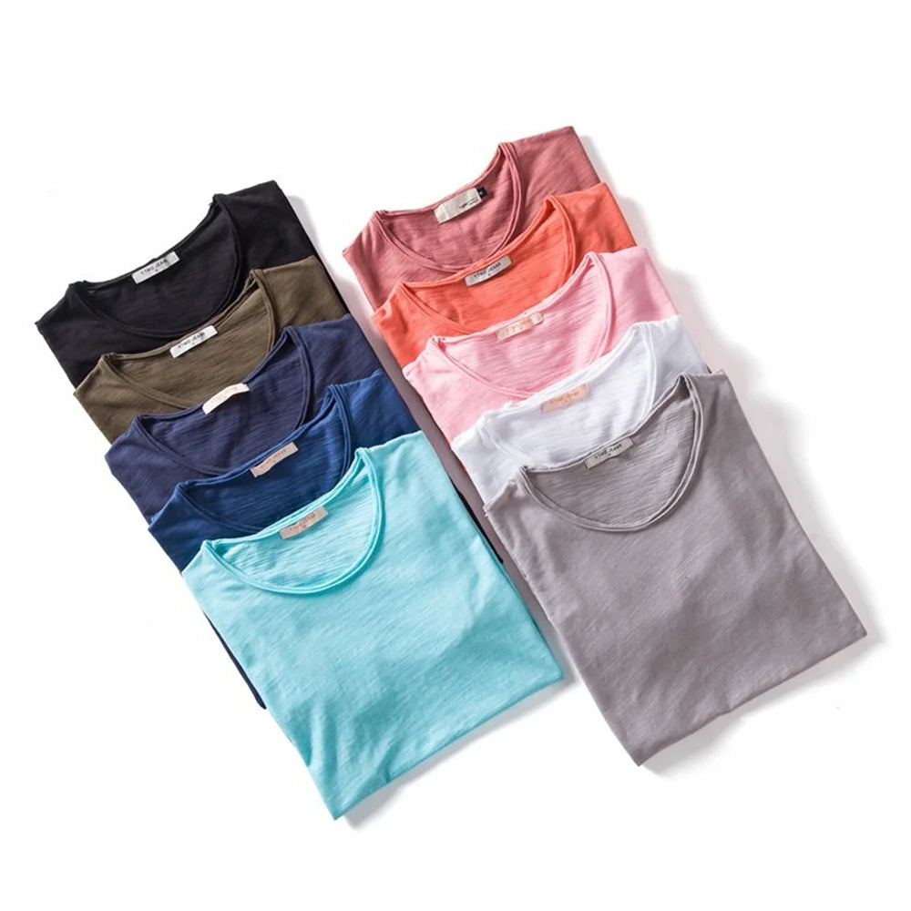 Men's Slim Fit Short Sleeve T-Shirt in 100% Cotton Round Neck