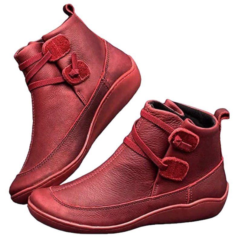 Women’s Waterproof Ankle Boots with Adjustable Straps and Comfort Sole