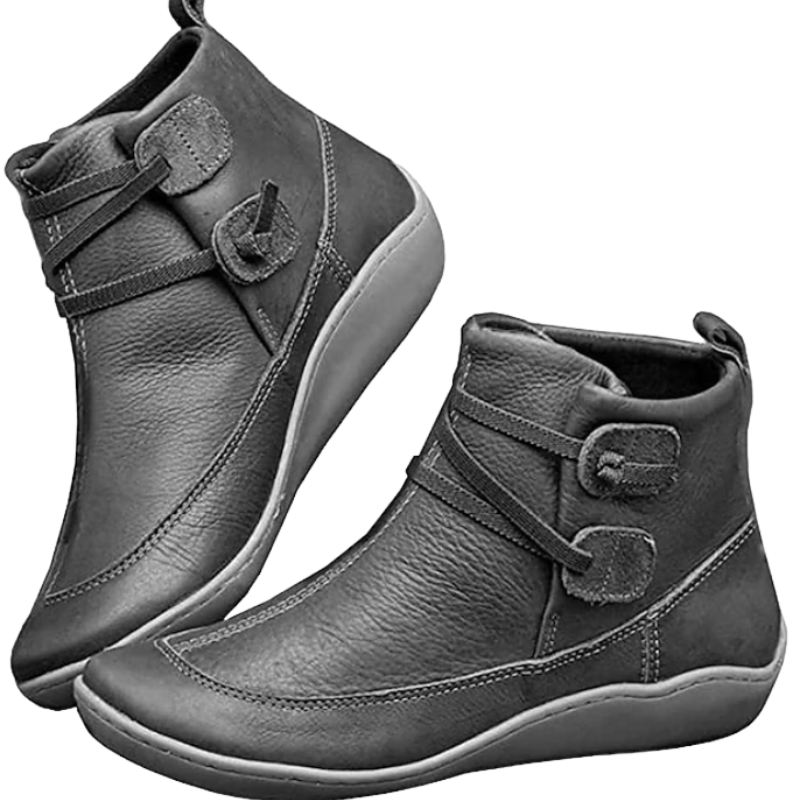 Women’s Waterproof Ankle Boots with Adjustable Straps and Comfort Sole