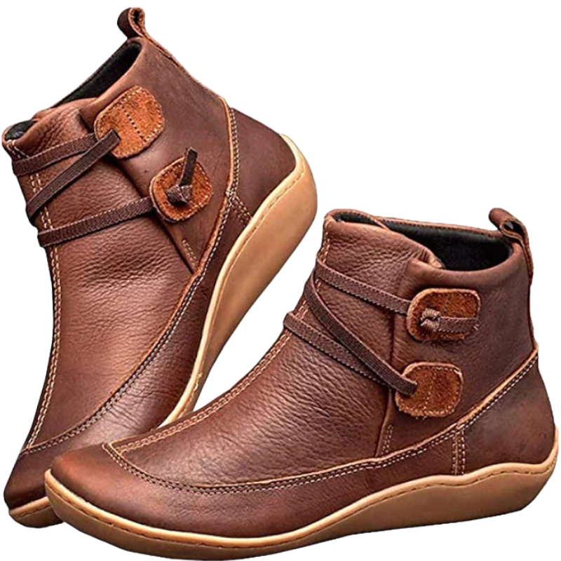 Women’s Waterproof Ankle Boots with Adjustable Straps and Comfort Sole