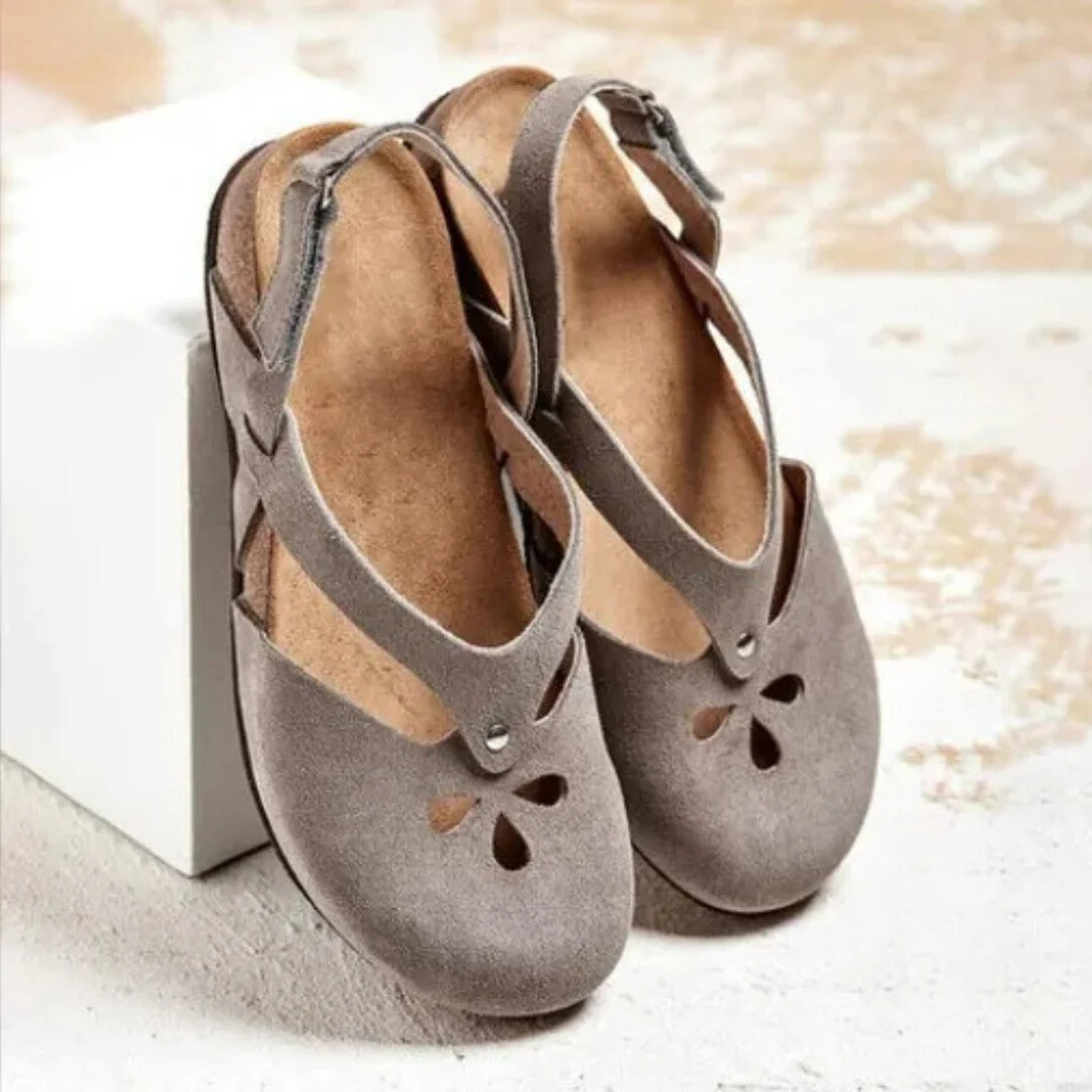 Women's Orthopedic Cross-Strap Closed Toe Slingback Sandals